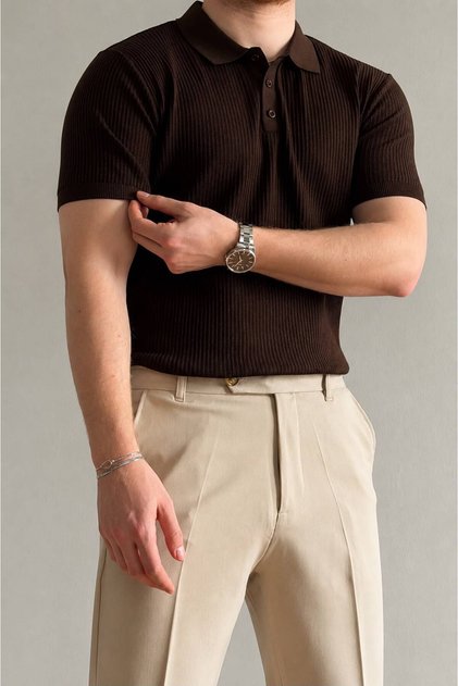 Special Patterned Summer Polo Neck T-Shirt