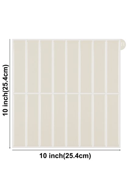 10 Pieces T80564 10 Sheets Peel and Stick Tiles 3D Waterproof Wall Tiles for Living Room RV PVC Wall