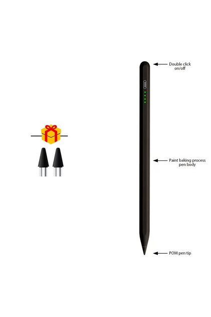 black Pencil Stylus For iPad A16 M5 5th Pro 10.5" 1st 2nd 2017 Air 1 Generation Mini 1 2 3 4 9.7inch