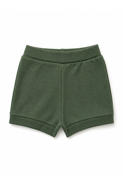 Baby Solid Color Cotton Shorts (Khaki)