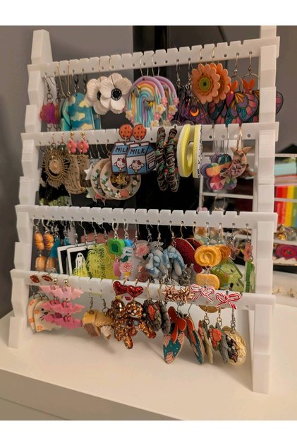 💎 Large Size Jewelry Organizer Stand – Earring, Necklace, and Ring Organizer