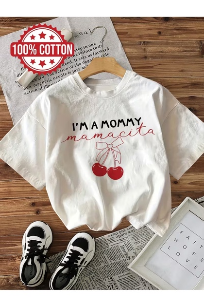 Unisex Mamacita εμπριμέ μπλουζάκι με λαιμόκοψη