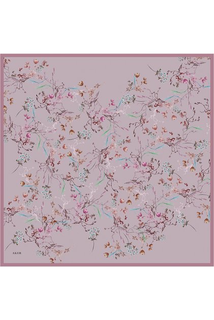 Pink Silk Crepe Satin Scarf