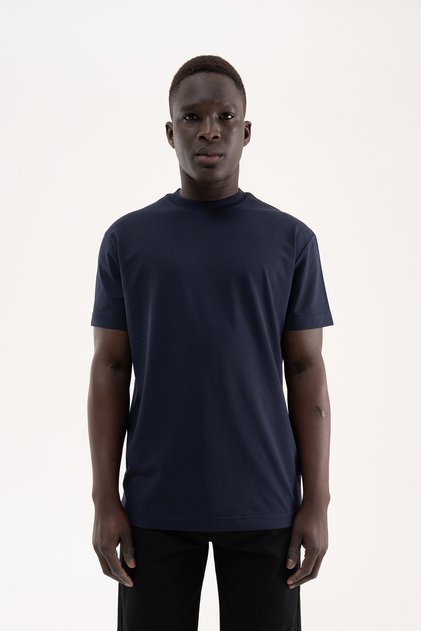 Men's Stylish Basic Oversize Modal T-Shirt Midnight Blue