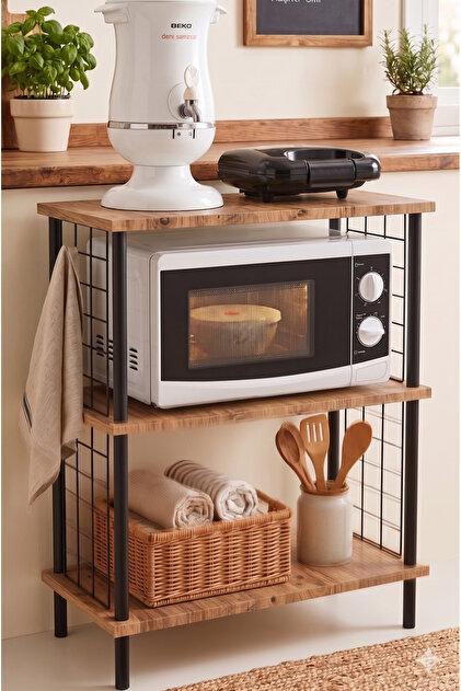 【美品&欠品有】LP MINI EVERYTHING RACK PEKA Mutfak Standı 2 Raflı Kahve Köşesi Mutfak Rafı Mutfak Bangosu