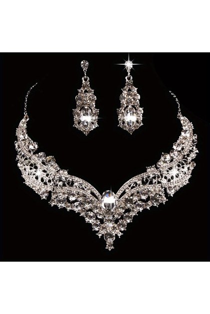 YF1131-1 Jewelry Jewelry Sets Necklace Set Women's Geometric Earrings Wedding Bridal Jewelry For Bri