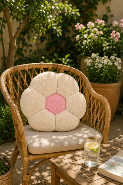 Stylishly Designed Plush Daisy Throw Pillow - Plush Cushion Suitable for Home Decoration