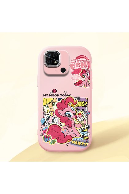 Redmi 10C Compatible Shock-Absorbing Camera Protected Pink Silicone Case