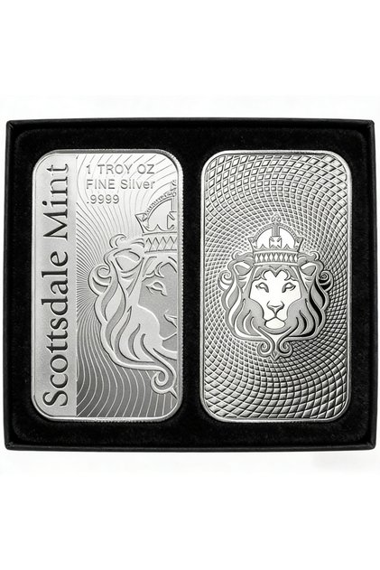 B Souvenir Coin Lion Scottsdale Silver 999 Fine Silver One Troy Ounce 1 Bars Bullion in God We Trus.