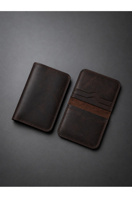 100% Genuine Leather Handmade Italian Men's Wallet & Card Holder Minimalist Design