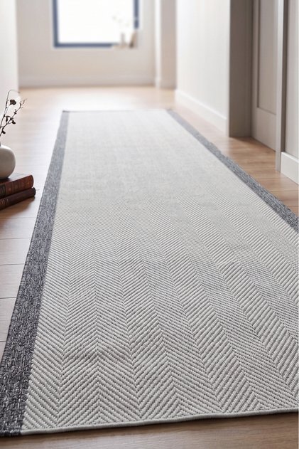 Yeni Nesil Çerçeveli Sisal Yumuşak Dokuma Yolluk Kilim Kaymaz Pamuk Taban Bordürlü Halı