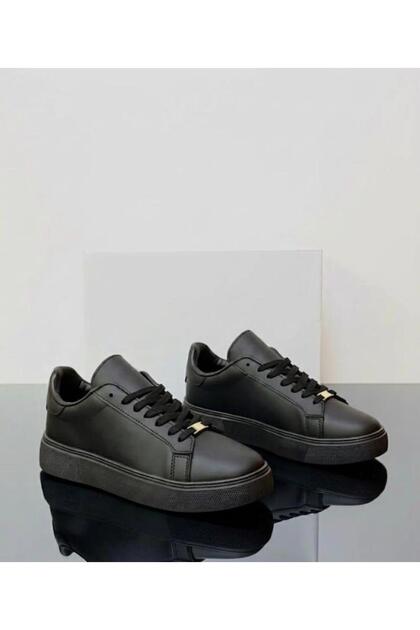 Men's Black Sneaker Shoes White Sole Casual Sports Shoes Thick Light Sole