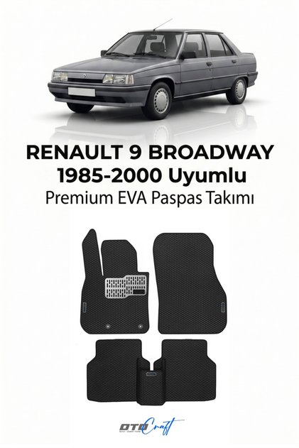 Renault Broadway (1985-2000) Araca Özel 3D Havuzlu Eva Paspas Tam Set 5 Parça