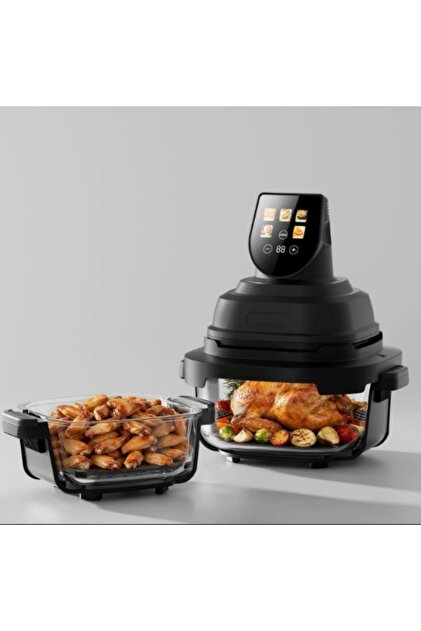 Air Fryer Smart 1700W - Bol Sticla Transparent 13L | Display Tactil | Fara Ulei