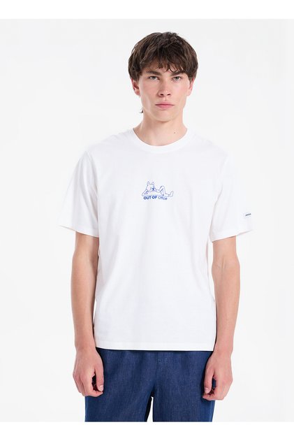 Beyaz Erkek Regular Fit T-Shirt 12307700 JORFOCUS TEE SS CREW BSS26
