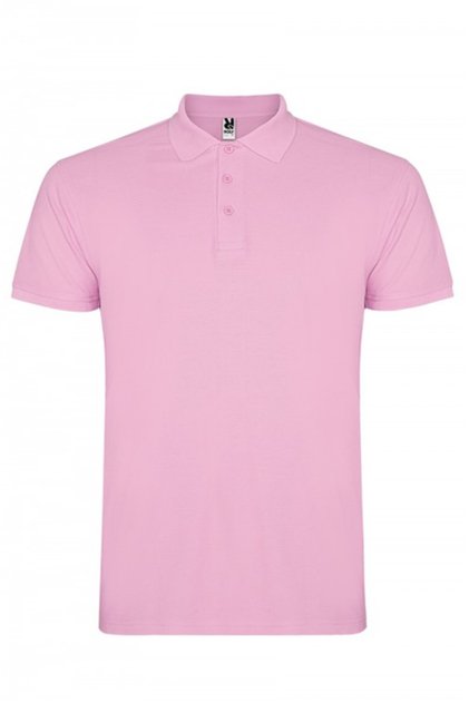 Tricou polo bărbătesc, bumbac 100%, Star, roz deschis