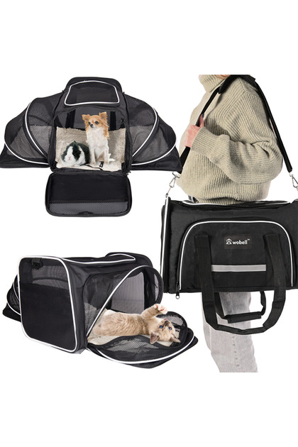 Geanta Extensibila Pentru Caine Si Pisica, Transporter Pliabil Pentru Animale De Pana La 8 Kg, Confort Sporesit, Deschidere Rapida, Material Durabil