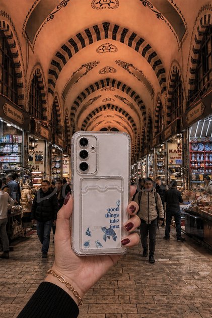 Samsung Galaxy S25 FE Uyumlu Kartlıklı Şeffaf Kılıf Köşe ve Kamera Korumalı Darbe Emici Silikon Kılıf