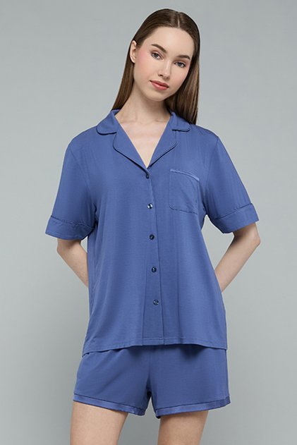 Solid Shorty Pyjama Set
