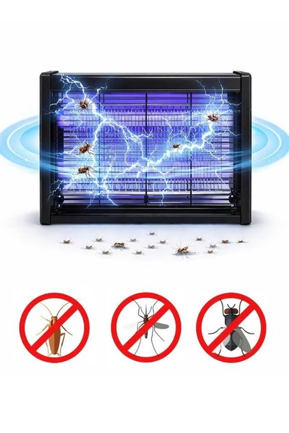 جهاز صعق الحشرات الكهربائي مع شبكة حماية ومصابيح LED قوية بالأشعة فوق البنفسجية، مصيدة حشرات معلقة تعمل بالكهرباء للبعوض والعث والذباب والحشرات (مصباح بعوض أسود)