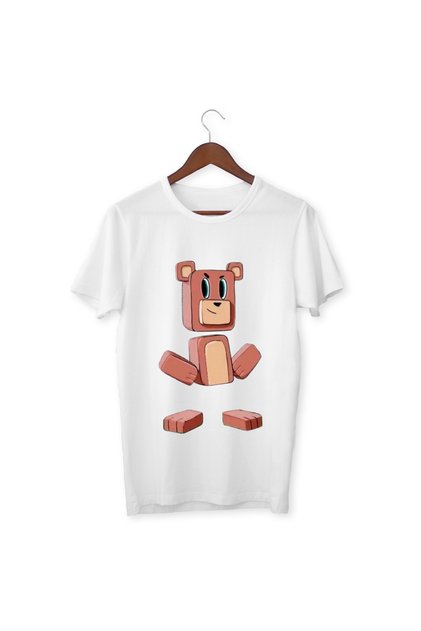 Super Bear Adventure Printed Kids' T-Shirt – Colorful Game-Themed Short Sleeve T-Shirt
