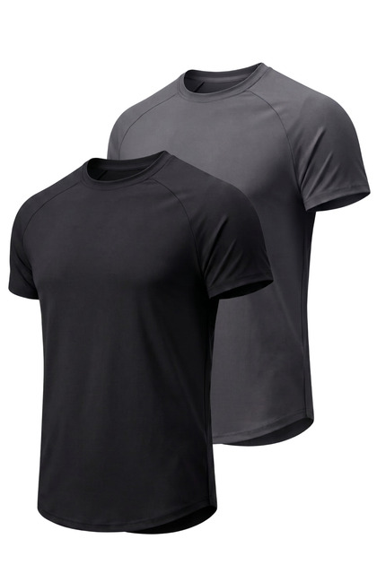 2-Pack Men's Sports T-Shirt Cotton Flexible Suitable for Daily Use Premium Comfortable Fit T-Shirt
