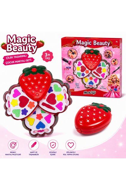 DoruCO Magic Beauty Çilek Tasarımlı Çocuk Makyaj Seti