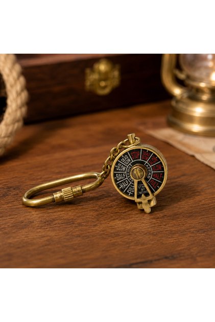 Brass Sailor Themed Keychain – Nostalgic Metal Keychain with Various Models