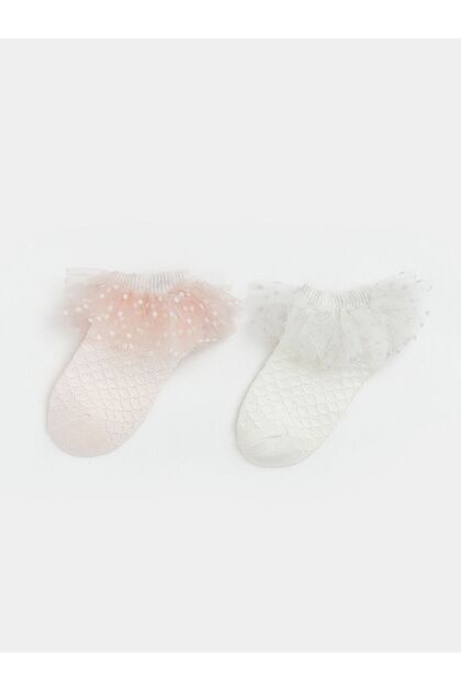 Ruffled Baby Girl Booties Socks 2-Pack