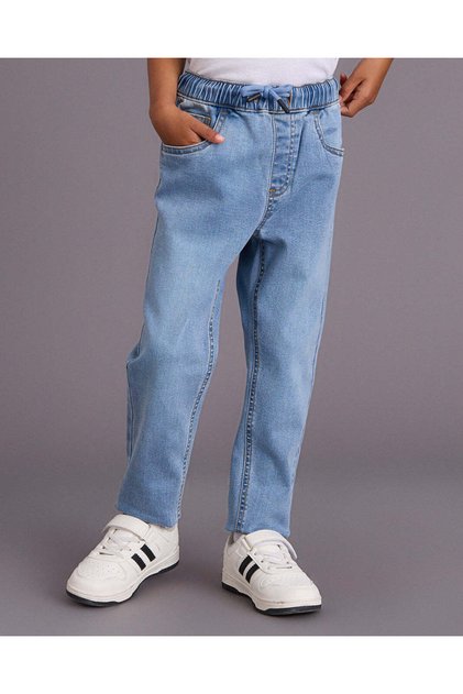 Boys Blue Pull On Jeans