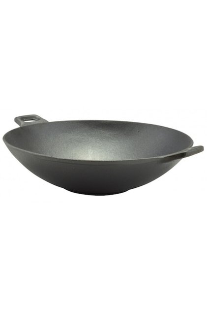 Wok din fontă, 31x8cm