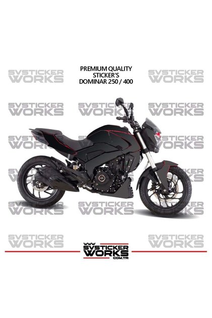 Bajaj Dominar 250-400 Compatible Fairing Sticker Dual Color Engine Fairing Model Ready Kit High Quality