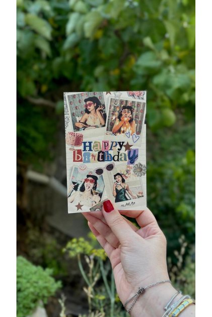 KİŞİSEL FOTOĞRAFLI HAPPT BİRTHDAY YAZILI DOĞUM GÜNÜ KARTI 5 ADET
