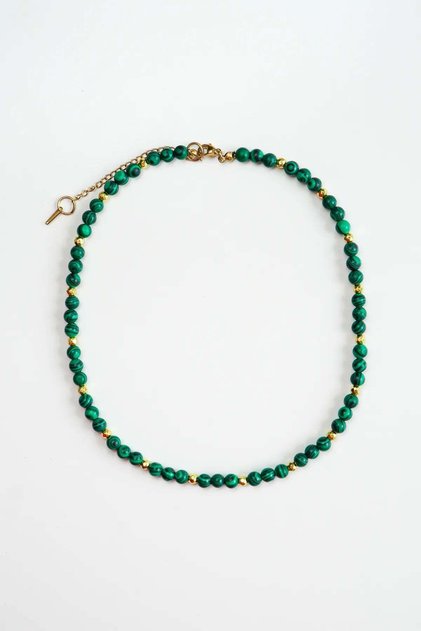 Malahit Natural Stone Necklace | Transformation and Protection | Pure Collection |