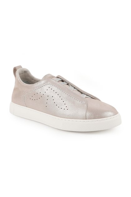 Women's Sneaker Laceless Slip-On Metallic Shiny Lightweight Eva Sole Daily Comfortable Stylish Sports Shoes Lz5885