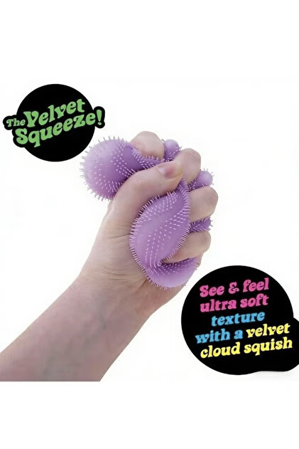 2 PCS Fuzz Ball Squishy, Azul + Morado Juguete Antiestrés De Pelota De Pelusa Con Gránulos De Goma Blanda En Relieve, Juguete Antiestrés Para Aliviar La Ansiedad Para Niños, Adultos, Oficina