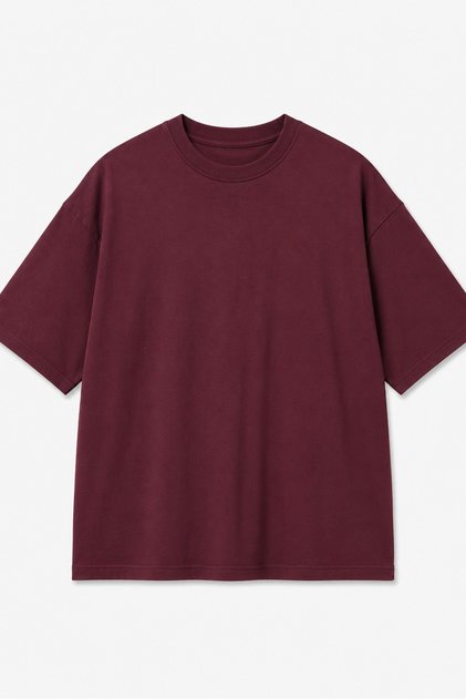 Oversize Basic T-Shirt Burgundy