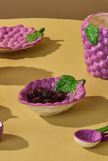 Grape Patterned Bowl 17 cm