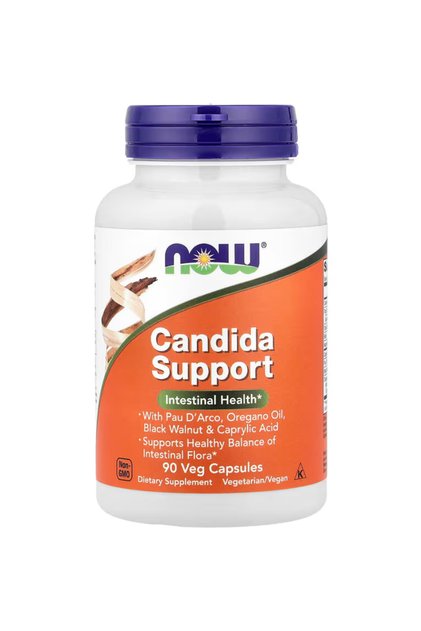 Supplements, Candida Bacillus Support with Pau D'Arco, Oregano Oil, Black Walnut & Caprylic Acid, 90 Veg Capsules