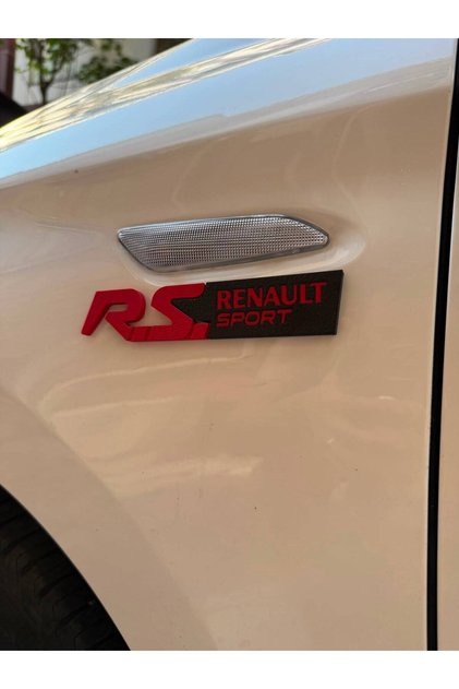 Rs Sport 3D Baskı 1 Adet Arma Logo Kırmızı Siyah