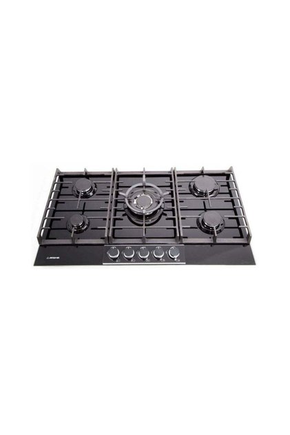 Built-In Stove Glass – 5 Burners, Stainless Steel & Glass Design, Energy-Saving Direct Flame