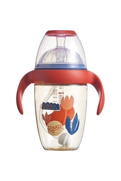 300ml +9 Months Baby Bottle with Nipple, Smart Straw, Bulk Handle, Lid, Box, Anti-Colic, Ppsu Material