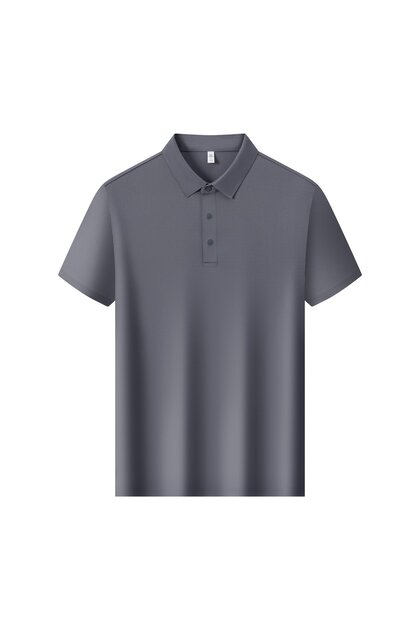 Arw86199 Seri̇ntutan--High Quality Snap Fastener Polyamide Polo Collar Tshirt