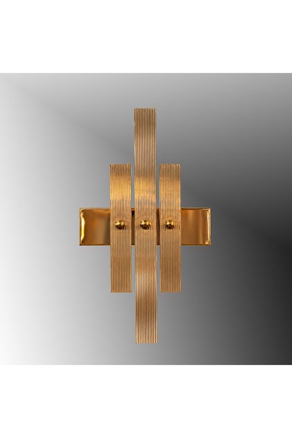 Tt043-3Çubuk-Fsr (Yellow Light) Striped Profile 3 Bar French Yellow Finish Led Sconce