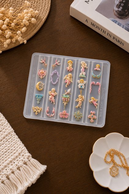 Nail Art Silikon Kalıp 3D Nail Art Desen Kalıbı, Tırnak Süsleme Desen Charm Tırnak Çarm