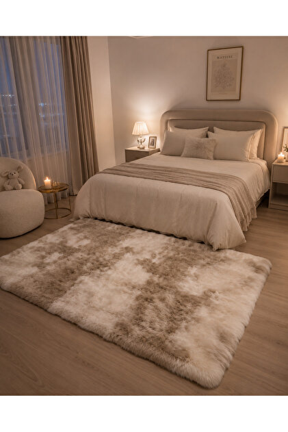 Premium Tavşan Tüyü Peluş Halı Ultra Yumuşak Tüy Dökmez Kaymaz Taban Modern Dekoratif Halı