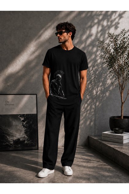 New Season Odyssey Printed Slim Fit Oval Cut T-Shirt