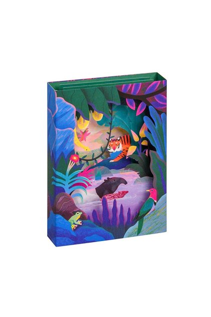Natasha Durley Design 3D Layered Postcard Animals of the Sumatran Jungle - 3D Panorami