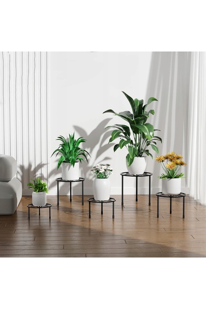 5 bucăți Suport metalic etajat pentru ghivece de flori și plante (tip Pokka)