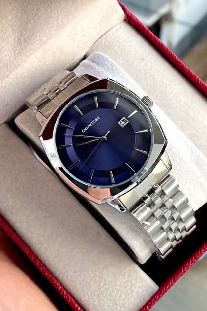 Original men's quartz wristwatch - waterproof stainless steel band